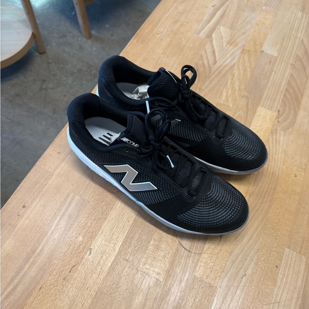 New Balance Men’s Comp V4 TPU Baseball Cleats – Size 12 – Black/White